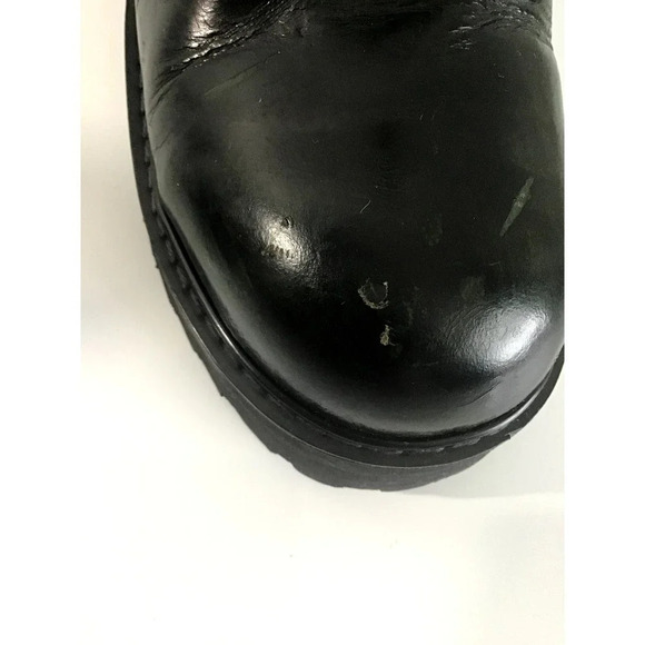 FUGGA Mens 8.5 Hunter Green Leather Boots Y2K - Picture 3 of 16